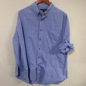 John Varvatos USA Shirt XL Blue Button Down Long Sleeve Casual Mens